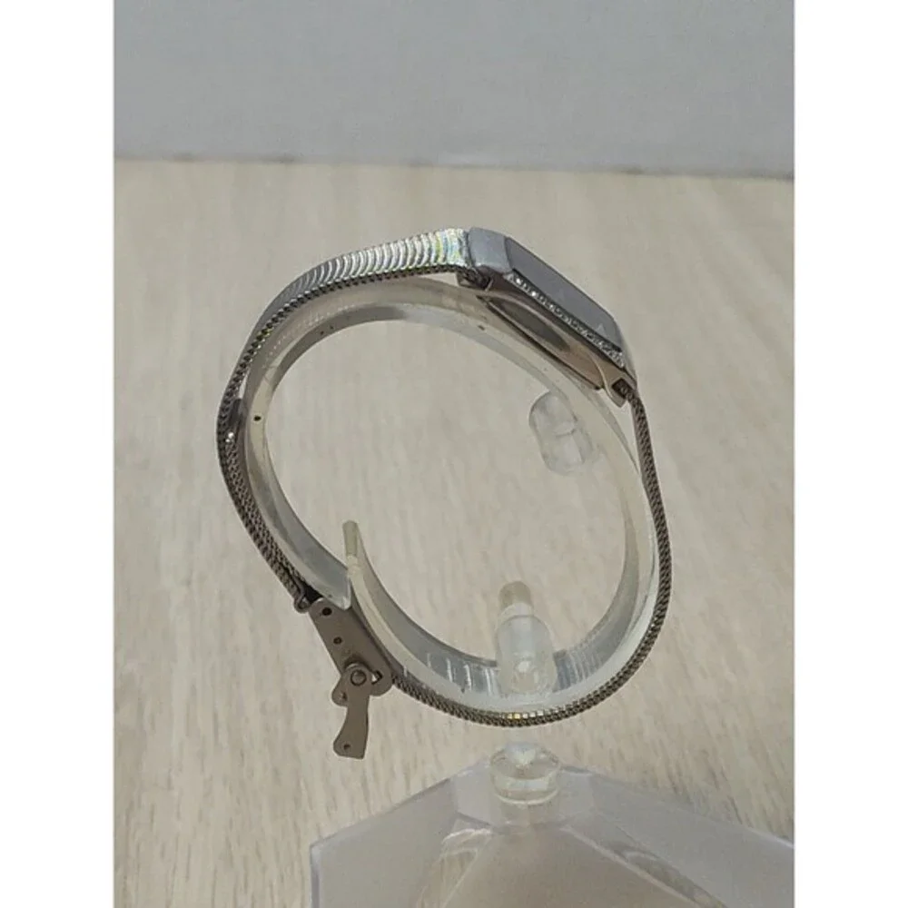 Skagen Platinum Plated Black Dial 19mm Women's  Bracelet Watch‎